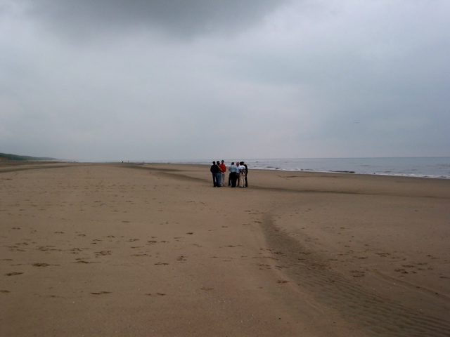 Frühaufsteher am Strand